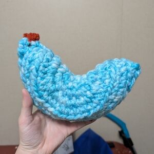 Handmade Blue Crochet Chicken Plush